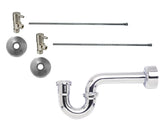 Lavatory Supply Kit - Contemporary Lever Handle with 1/4 Turn Ceramic Disc Cartridge Valve (MT5003L-NL) - Angle, P-Trap 1-1/4″
